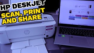 How To Scan To Computer With HP DESKJET 3772E, 3755E,3700E PRINTER , PRINT AND SHARE To Email