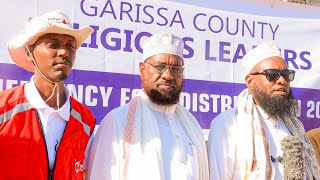 Hogaanka Culumada Garissa Iyo Red Cross Oo Arin Aad Loogu Farxo U Sameeyay Dadka Barakacayaasha.