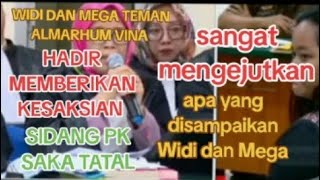 CERITA WIDI & MEGA TEMAN ALMARHUM VINA JUGA HADIR MEMBERIKAN KESAKSIAN SIDANG PK SAKA