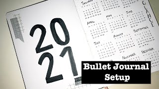 2021 BULLET JOURNAL SETUP - minimalistic, black and white, beginner friendly setup | Sachika Bhojani