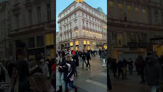 Walking 🚶‍♂️ after Christmas 🎅! Wien street historic Plague Column #walkingtour #shorts