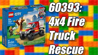 🔥🚒 LEGO Set 60393 4x4 Fire Truck Rescue - Unboxing Action & Bricks on Fire! 🧱🚨