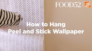 How to Hang Peel and Stick Wallpaper | The Home Depot x @food52