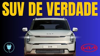 KIA EV9: SUV ELÉTRICO GIGANTE COM VISUAL OUSADO, AUTONOMIA DE 540 KM E RETROVISORES POR CÂMERAS