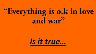 every thing is fair in love and war. part 1/4 English  slides Hindi video