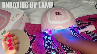 Unboxing SUN Y5 UV lamp for gel nails, How to cure gel nails