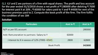 calculation of Book profit of a firm