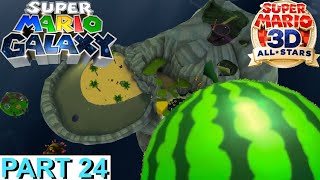 Super Mario galaxy | 100% playthrough [switch] part 24 | WATERMELON!!