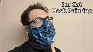 Oni Cat Mask Painting