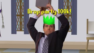 Michael hosts a drop party in OSRS