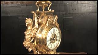 Tiffany Antique French Gilt Bronze Baroque Clock