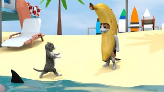 Banana cat on the island