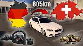 Dortmund-Zurich | BMW M5 F10 | Euro Truck Simulator 2 | Logitech G29