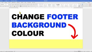 How To Change Footer Background Colour In Word [ Microsoft ]