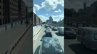 Traffic on London tower bridge