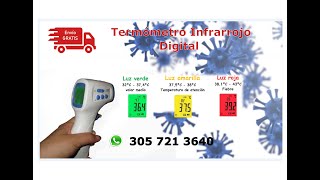 Termómetro digital infrarrojo, para detección automática de temperatura sin contacto