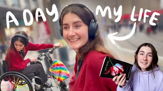 A DAY IN MY LIFE  | books, shopping as a wheelchair user & a queer open mic night 🌈