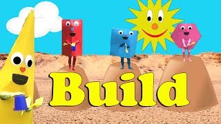 The Shapes | VIVASHAPES | Let's Build A Sandcastle | Shapes In Real Life.Video for kids