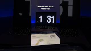 how to get the clock screensaver on mac!! #apple #college #tech