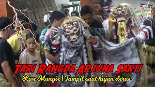 Rangda Bali - Ogoh ogoh Arjuna Sakti Gintangan Kesurupan Tampil saat hujan di Mangir Rogojampi