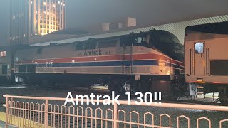 amtrak coast Starlight arrives LA Union station! ft. AMTRAK 130!!