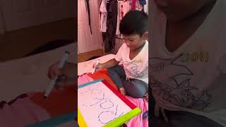 Toddler learning how to write #shortsviral