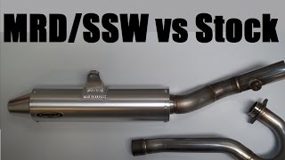 MRD/SSW Exhaust Compared to Stock DRZ400