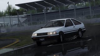 Assetto Corsa - 1983 Toyota Corolla Levin 3door 1600GT APEX (AE86) at Tsukuba Circuit (Rain)