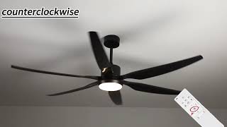 66 Inch Depuley Ceiling Fan | WS-FPZ32-12B-BK | Products Highlights | Temu