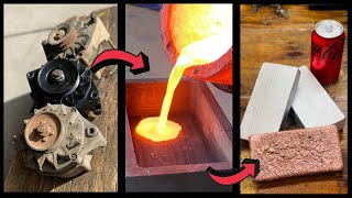 Triple Melt - Удивительные стержни генератора-ASMR Metal Melting-Trash To Treasure -Copper Aluminium