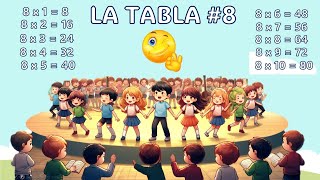 Aprende la tabla del #8 🎶 Video educativo