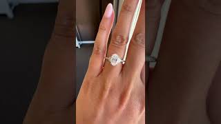 Oval Cut Three Stone Style Moissanite Engagement Ring 💍           #moissaniteengagementring