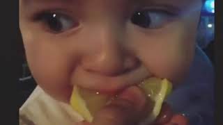 ALBANIAN BABIES  Eating Lemons for The First Time Complation ( 2019 )