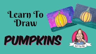 How to Draw a Pumpkin with Markers (step by step)