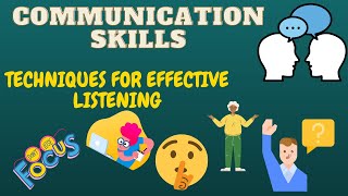 Listening|Techniques for Effective Listening| Communication Skills