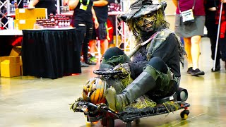 Halloween Haunt Actor Costume On Wheels Rolls to Scare | Mister Crow at Midwest Haunters 2021