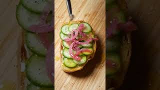 How to make Cucumber toast? | Cucumber toast with goats cheese  | #Shorts