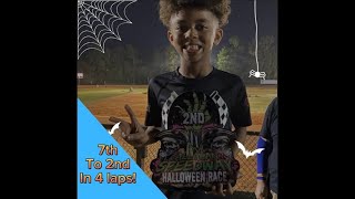 From Last to 2nd Place in 4 Laps! Ayden "The Shark" Almost Gets 1st Place. Halloween Race @ Callahan