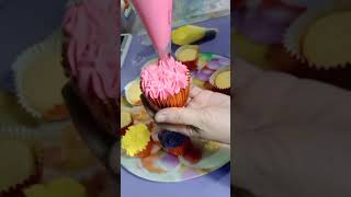 How to make Flower design cup cakes