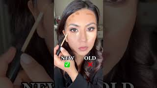 NEW vs. OLD Contour and Concealer Techniques | #shorts #makeupshorts #makeuphackstiktok #contour