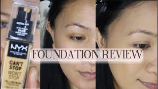 New Nyx Can't Stop Wont Stop Foundation Review | Oily Skin | aboutsomethingpretty