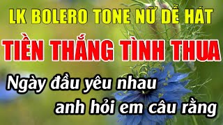 Liên Khúc Karaoke Tone Nữ Dễ Hát Karaoke Tiền Thắng Tình Thua Karaoke Lâm Nhạc Sống - Beat Mới