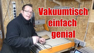 Der perfekte Vakuumtisch für die CNC Fräse für die Werkstatt - Stepcraft Vakuumtisch für die M Serie