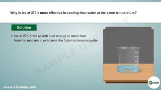 Why is ice at 273 K more effective in cooling than water at the same temperature? | Class 9 Science