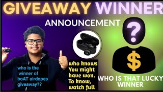 boat Airdopes winners announcement, 3 lucky winners, In Telugu,  If you win,message me on instagram