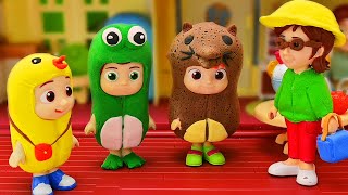 JJ, Tomtom, Yoyo's new clothes | Pretend Play with Cocomelon Toys