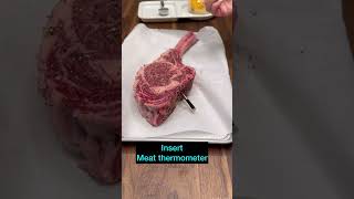 Special Occasion! BETTER than a steakhouse: REVERSED SEARING Tomahawk Steak 🥩 #datenight @MEATER