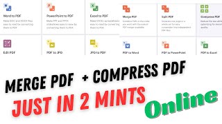 How to merge PDFs and compress PDF online just in 2 mints