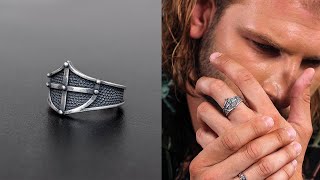 Edgy 925 silver ring for men, gothic medieval gift jewelry | Emmanuela®