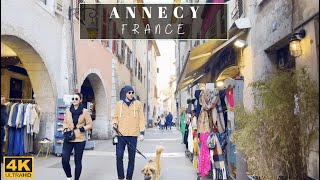 France 🇫🇷 : [4K] Walk | Annecy | Alpine Town in Southeastern France